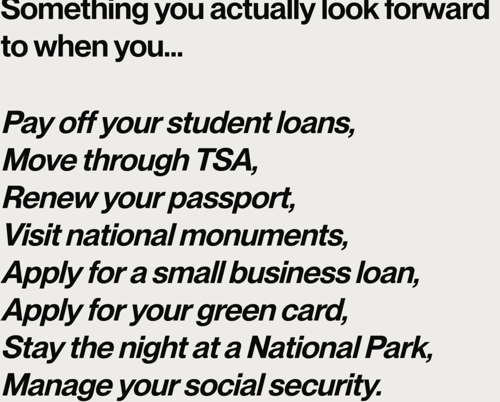 screenshot that starts with 'something you actually look forward to when you…

and then shows different events, separated by commas, with sentence-case capitalization. 

All of these items are italicized for no apparent reason. 
