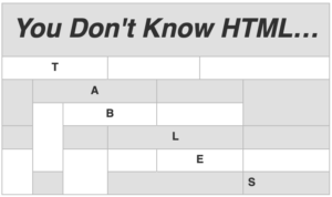 You Don’t Know HTML Tables